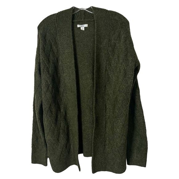 Croft & Barrow Women's Relaxed Fit Open Front Tunic Cardigan Meadow Green Small - Picture 1 of 10